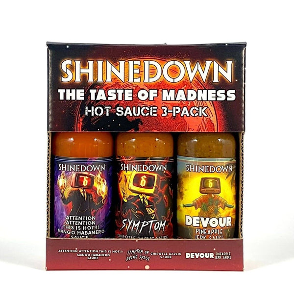 Shinedown Taste of Madness Mini Hot Sauce Bottle 3-Pack