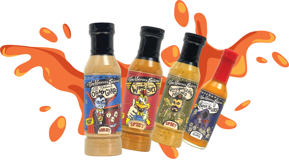 Garlics, Mustards, Marinades, and Wing Sauces - TorchBearer Sauces