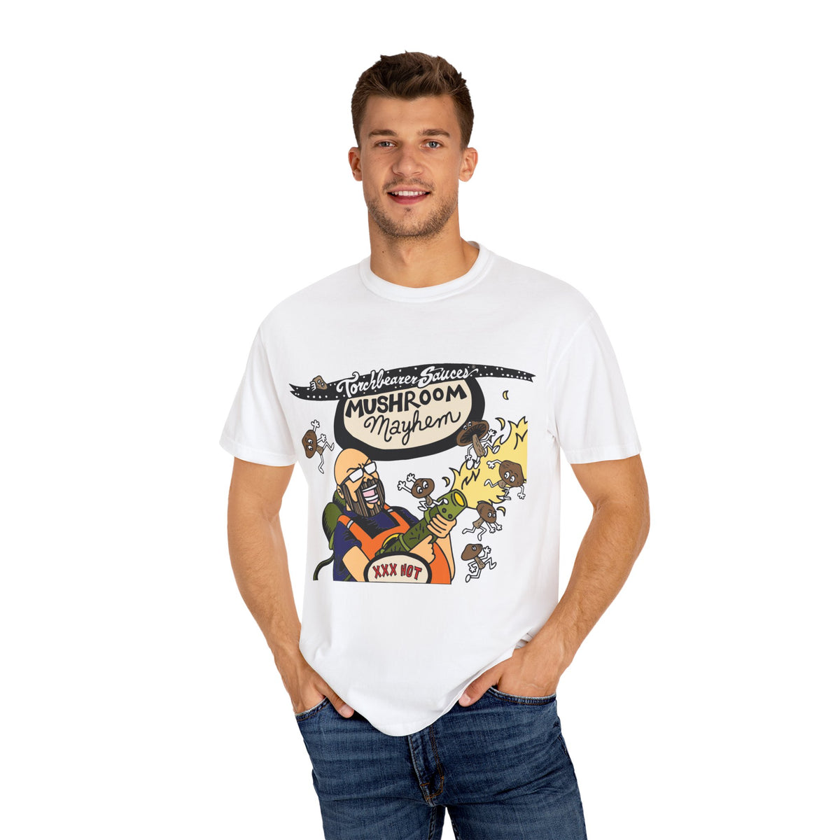 Mushroom Mayhem Character T-shirt (multiple colors available)