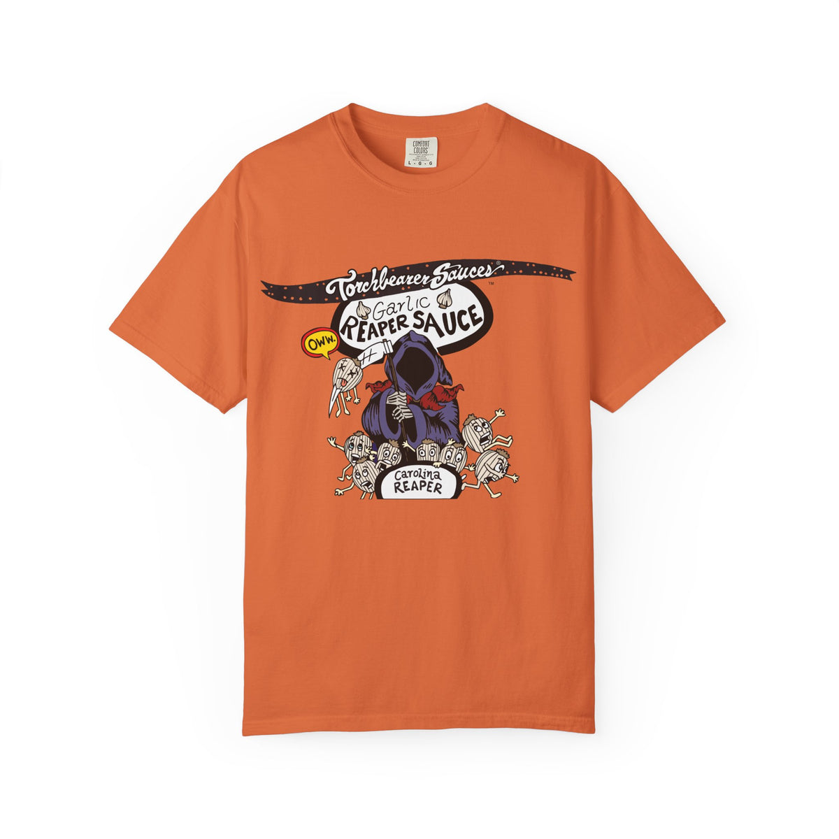Garlic Reaper Character T-shirt (multiple colors available)