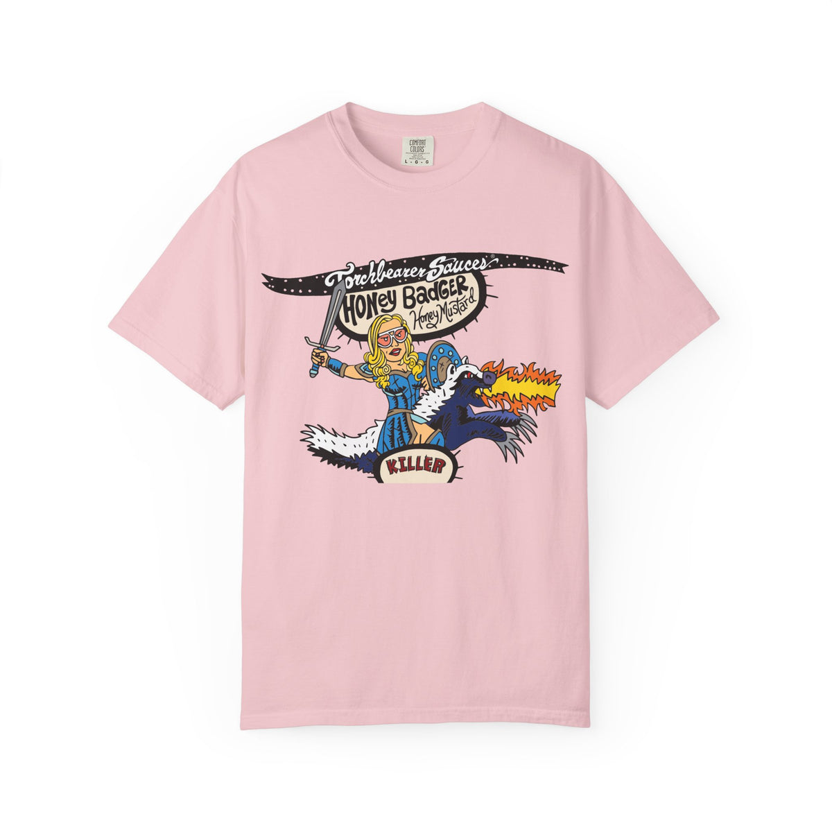 Honey Badger Character T-Shirt (multiple colors available)