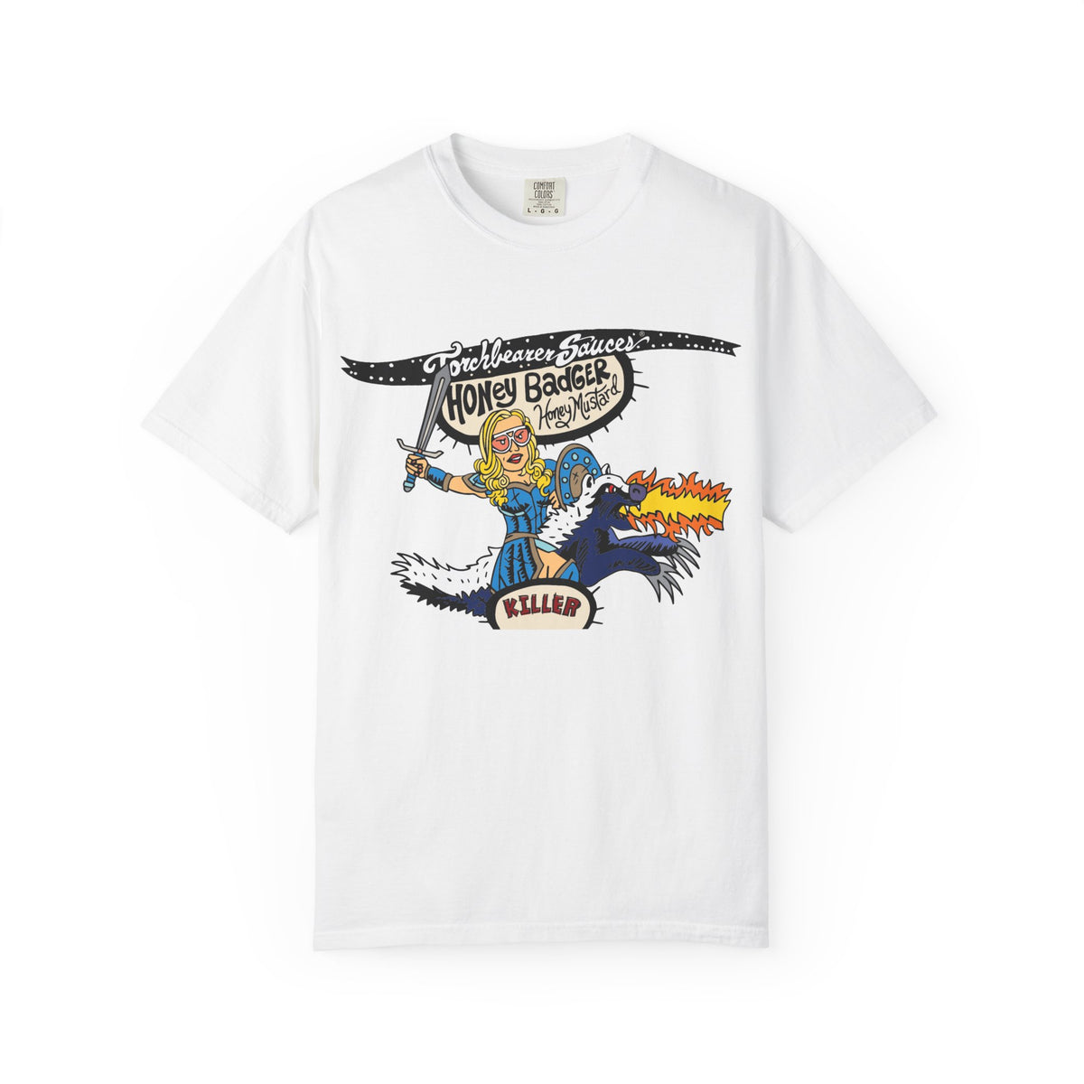 Honey Badger Character T-Shirt (multiple colors available)